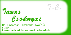 tamas csoknyai business card